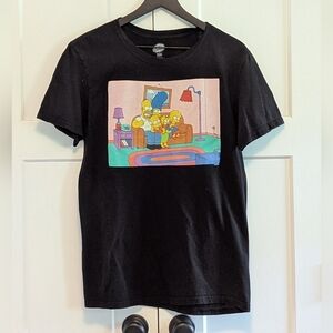 Simpsons Short Sleeved T-shirt Unisex Medium Women's Great Used Cond Bart Homer